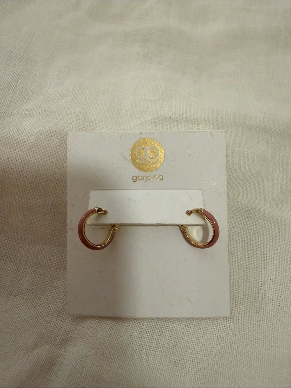 Gorjana Blush Pink Gold Hoop Earrings